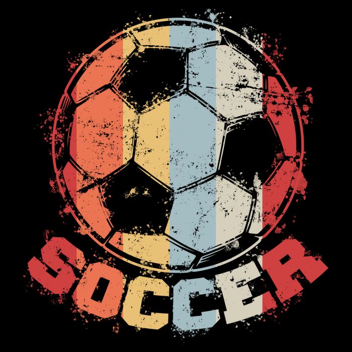Retro Soccer Ball USA-Made Doggie Bandana