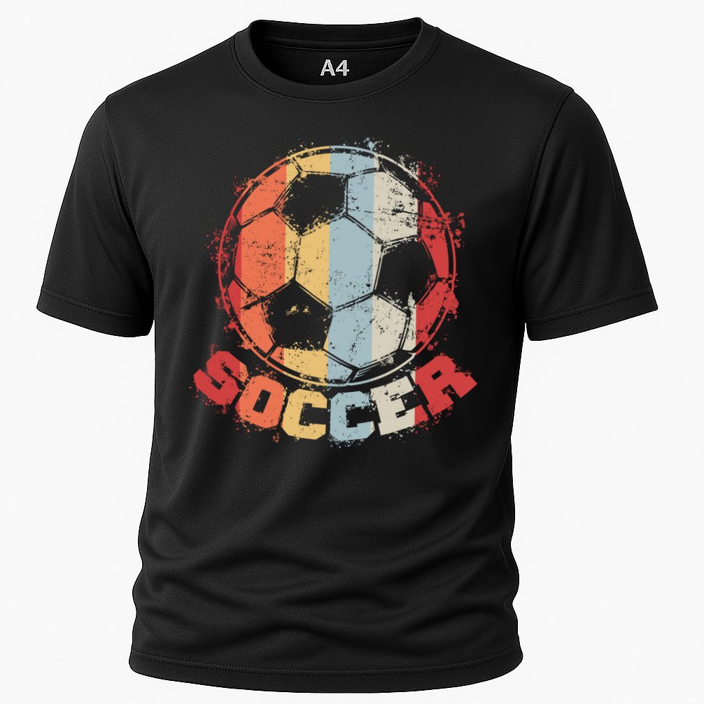 Retro Soccer Ball Cooling Performance Crew T-Shirt