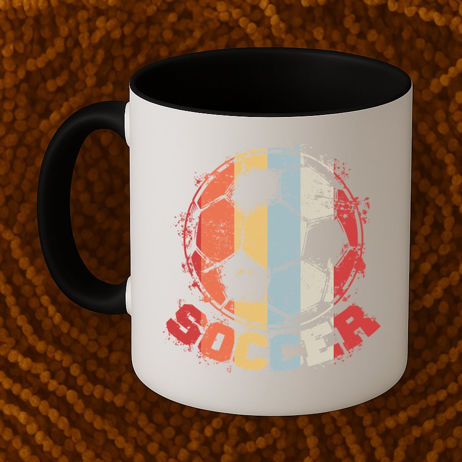 Retro Soccer Ball Mug
