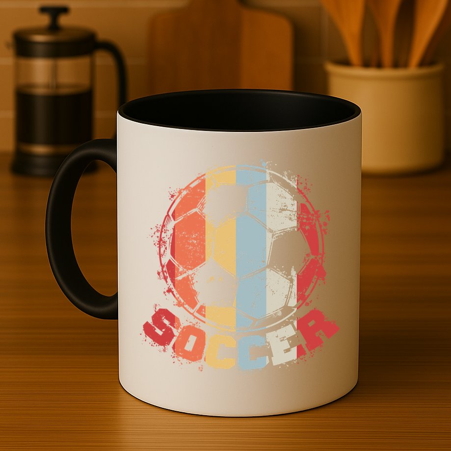 Retro Soccer Ball Mug