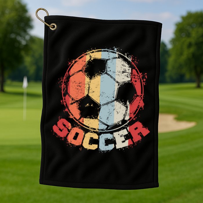 Retro Soccer Ball Golf Towel