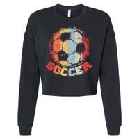 Retro Soccer Ball Cropped Pullover Crew