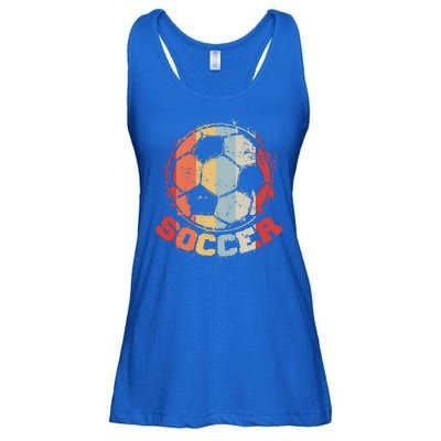 Retro Soccer Ball Ladies Essential Flowy Tank