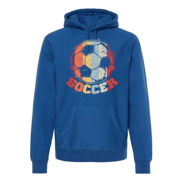 Retro Soccer Ball Premium Hoodie