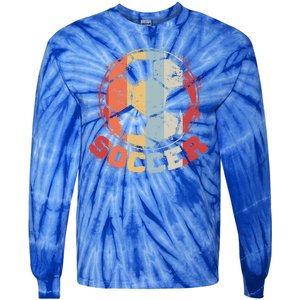 Retro Soccer Ball Tie-Dye Long Sleeve Shirt