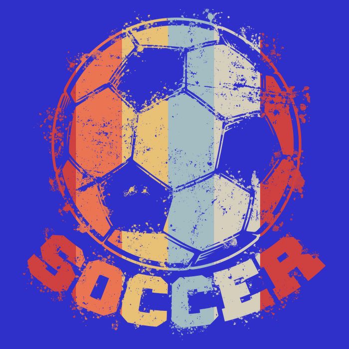Retro Soccer Ball Women's V-Neck T-Shirt