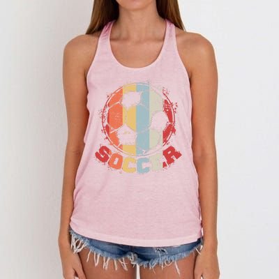 Retro Soccer Ball Women's Knotted Racerback Tank