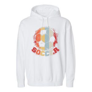 Retro Soccer Ball Garment-Dyed Fleece Hoodie