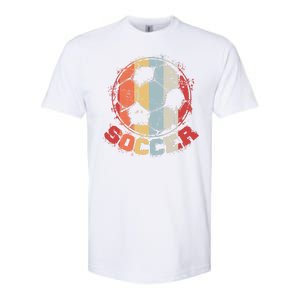 Retro Soccer Ball Softstyle CVC T-Shirt