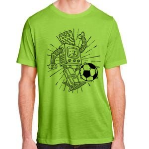 Retro Soccer Robot Adult ChromaSoft Performance T-Shirt