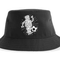 Retro Soccer Robot Sustainable Bucket Hat