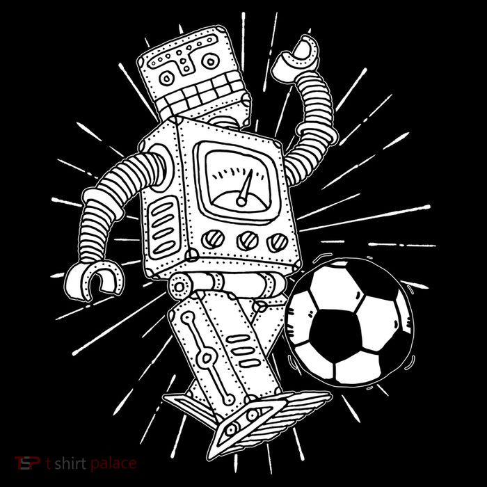 Retro Soccer Robot 7-Panel Snapback Hat