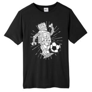 Retro Soccer Robot Tall Fusion ChromaSoft Performance T-Shirt