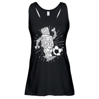 Retro Soccer Robot Ladies Essential Flowy Tank