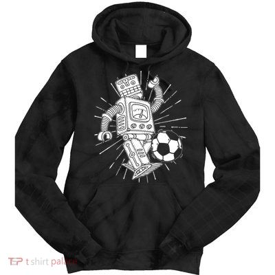 Retro Soccer Robot Tie Dye Hoodie