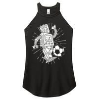 Retro Soccer Robot Women's Perfect Tri Rocker Tank