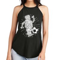 Retro Soccer Robot Women's Perfect Tri Rocker Tank