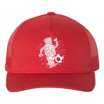 Retro Soccer Robot Yupoong Adult 5-Panel Trucker Hat