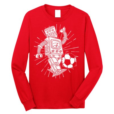 Retro Soccer Robot Long Sleeve Shirt