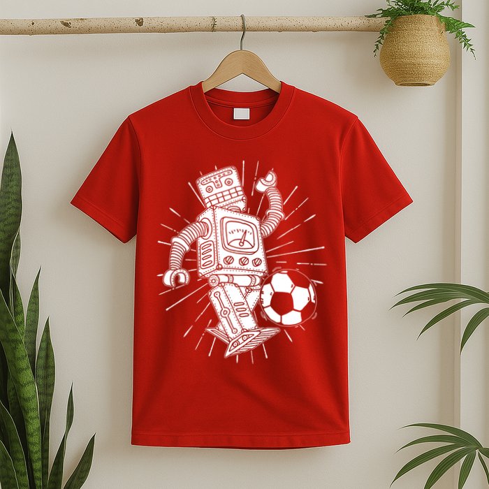 Retro Soccer Robot T-Shirt
