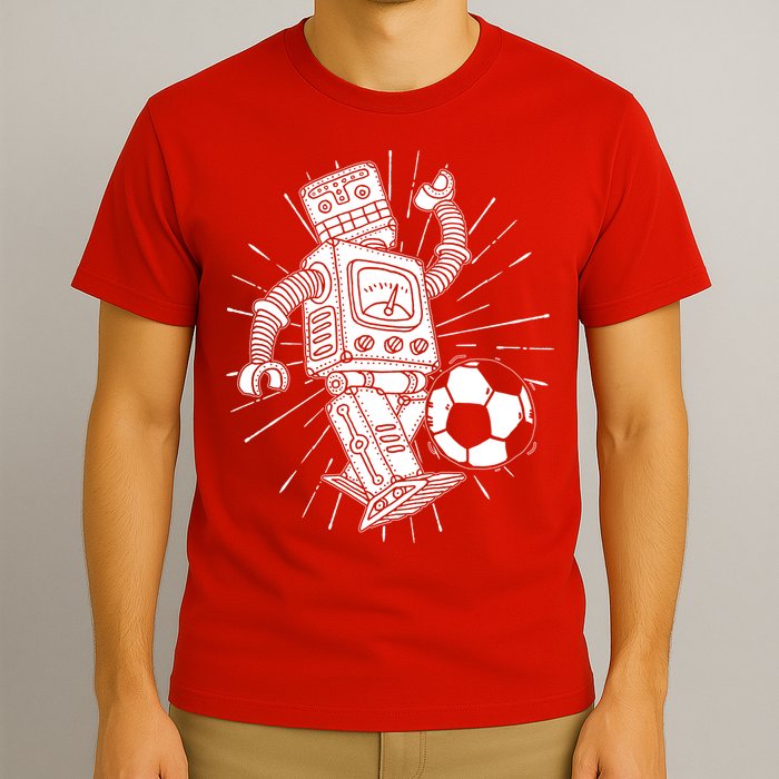 Retro Soccer Robot T-Shirt