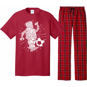 Retro Soccer Robot Pajama Set