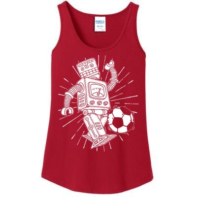 Retro Soccer Robot Ladies Essential Tank