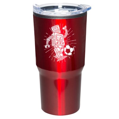 Retro Soccer Robot Tumbler