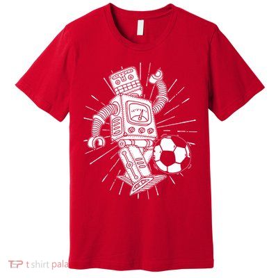 Retro Soccer Robot Premium T-Shirt