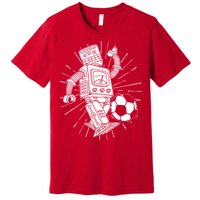 Retro Soccer Robot Premium T-Shirt