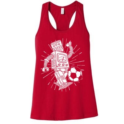 Retro Soccer Robot Womens Tank Top