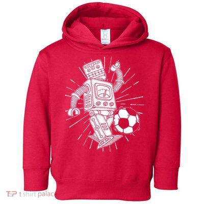 Retro Soccer Robot Toddler Hoodie