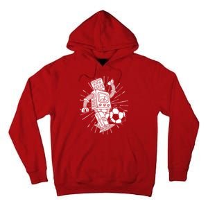 Retro Soccer Robot Tall Hoodie