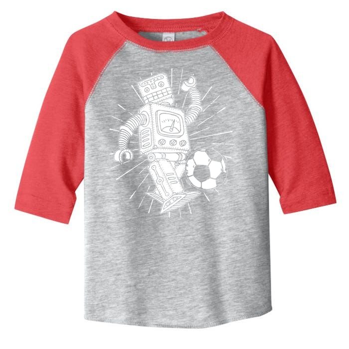 Retro Soccer Robot Toddler Fine Jersey T-Shirt
