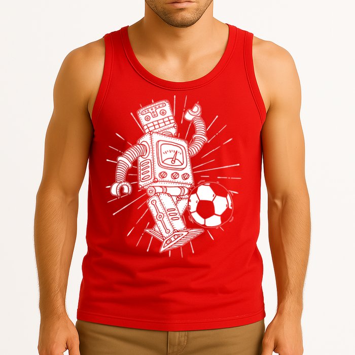 Retro Soccer Robot Tank Top