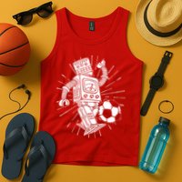 Retro Soccer Robot Tank Top