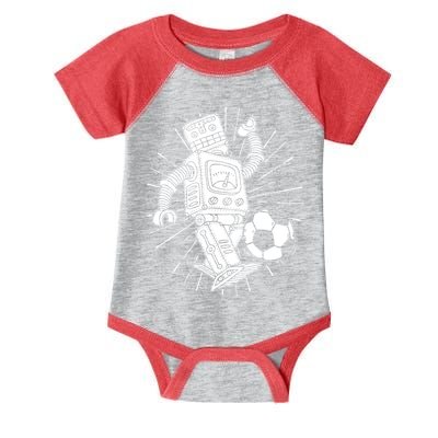 Retro Soccer Robot Infant Baby Jersey Bodysuit