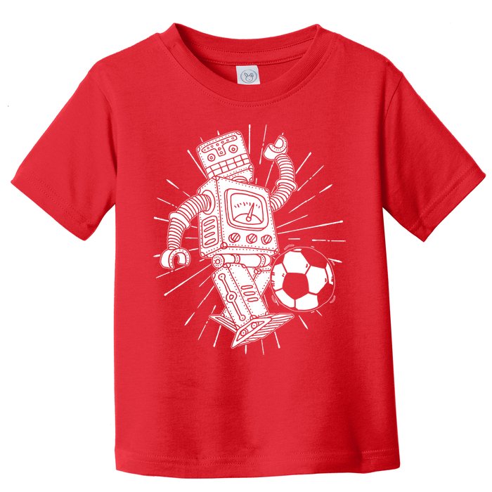 Retro Soccer Robot Toddler T-Shirt