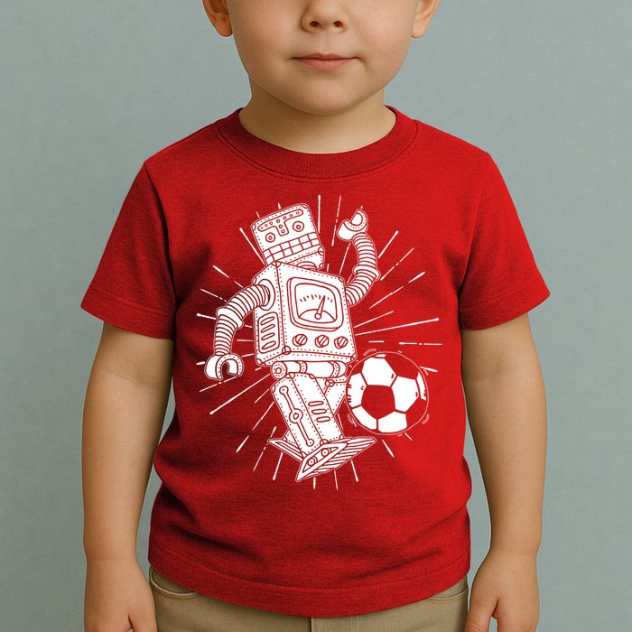 Retro Soccer Robot Toddler T-Shirt