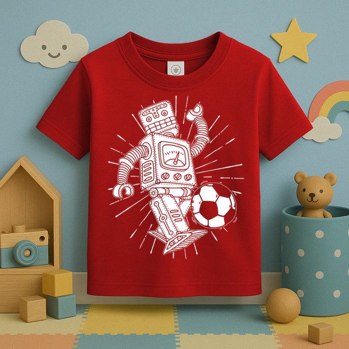 Retro Soccer Robot Toddler T-Shirt