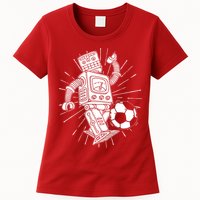 Retro Soccer Robot Womens T-Shirt