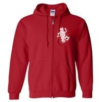Retro Soccer Robot Full Zip Hoodie