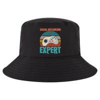 Retro Social Distancing Expert Video Gamer Cool Comfort Performance Bucket Hat