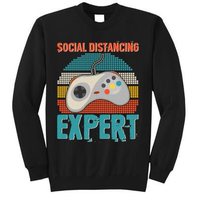 Retro Social Distancing Expert Video Gamer Sweatshirt
