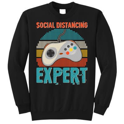 Retro Social Distancing Expert Video Gamer Sweatshirt