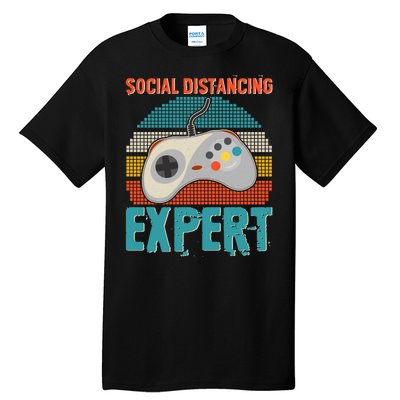 Retro Social Distancing Expert Video Gamer Tall T-Shirt