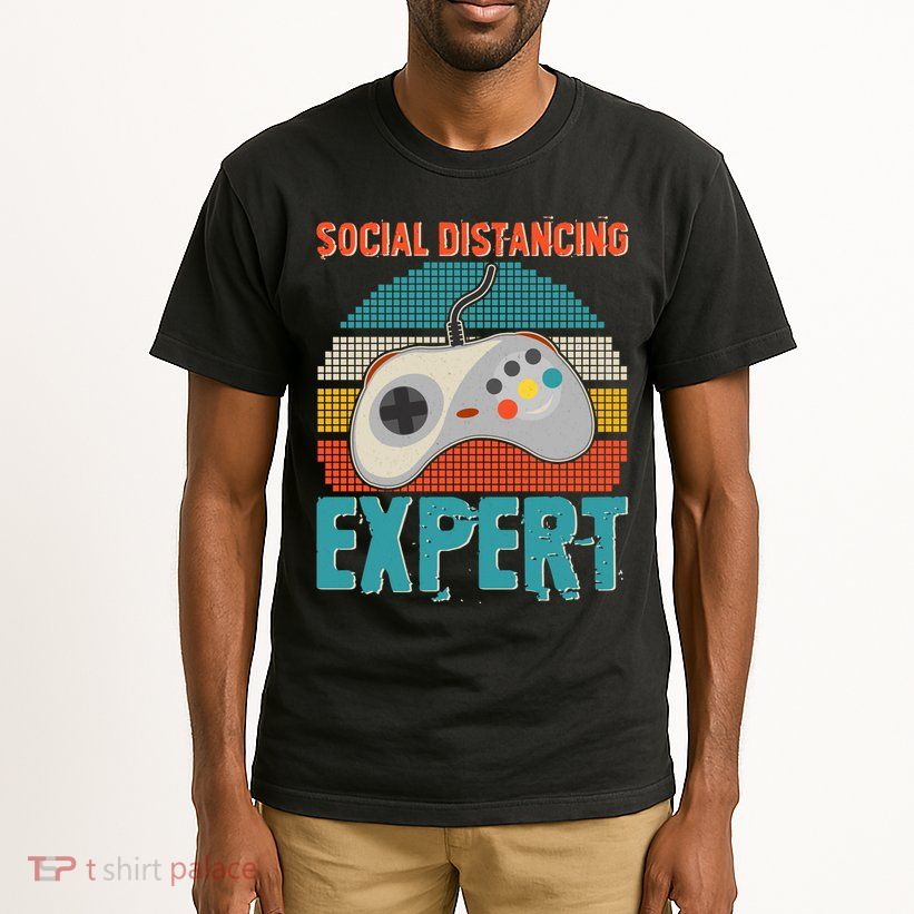 Retro Social Distancing Expert Video Gamer Tall T-Shirt