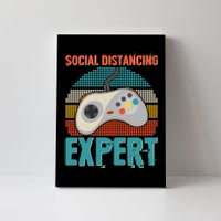 Retro Social Distancing Expert Video Gamer Canvas