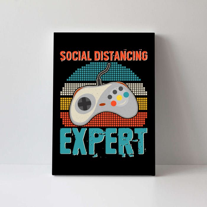 Retro Social Distancing Expert Video Gamer Canvas