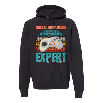 Retro Social Distancing Expert Video Gamer Premium Hoodie